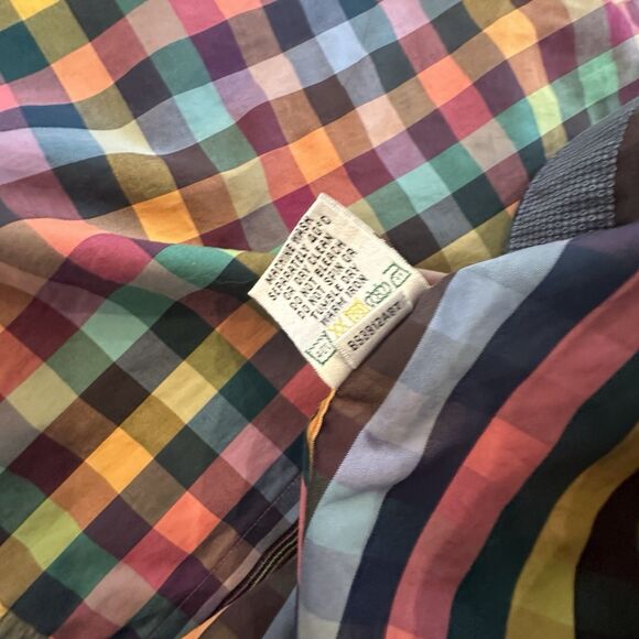 Bugatchi Uomo Shirt Mens Large Plaid Check Flip Cuff Button Down Long Sleeve - Picture 7 of 9